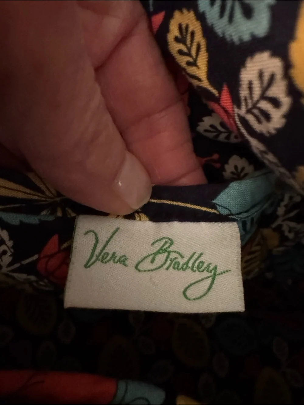 Retired Vera Bradley Quilted Villager Tote in “Happy Snails”